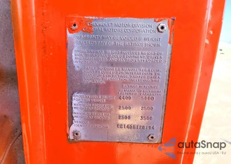 1970 Chevrolet Tahoe Ls z USA, uszkodzony, nr VIN CE140S128194